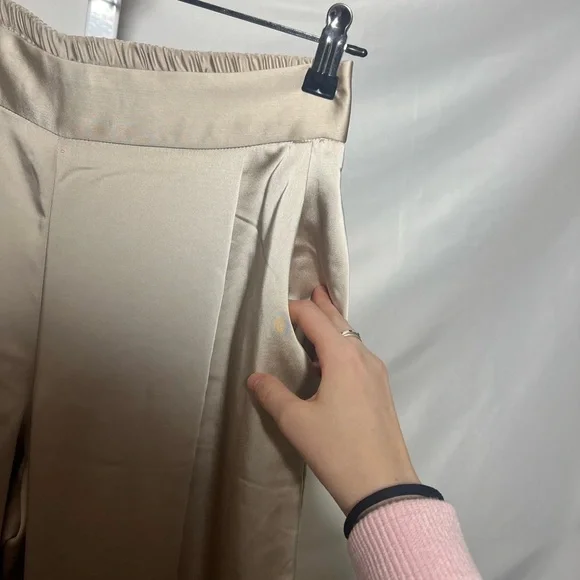 Drew Eva Satin Pants in Taupe